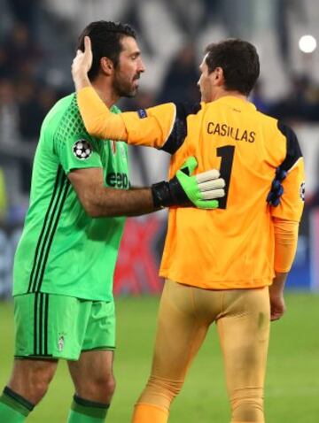 El pasado 14 de marzo Iker Casillas se convirtió en el futbolista con más partidos jugados en Europa, superando los 174 de Paolo Maldini. La casualidad quiso que se enfrentara a su gran amigo Buffon.