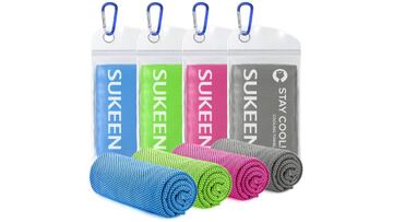 Toallas de enfriamiento de colores de Sukeen en Amazon para hacer deporte y ejercicio