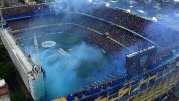 Aspecto de La Bombonera en el partido de ida.