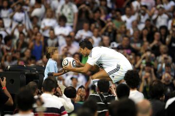 Cristiano Ronaldo en el estadio Santiago Bernabéu.