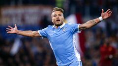 Immobile tras marcar un gol al Roma.