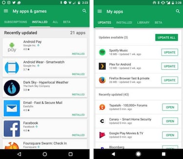 Así se ahorra espacio en el móvil con los nuevos filtros de Google Play