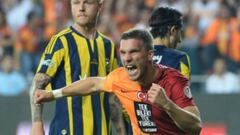 Lukas Podolski puts Galatasaray in front.