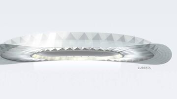 La cubierta del futuro estadio del Atlético