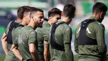 El Betis, durante un entrenamiento.