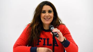 Marion Bartoli, durante una rueda de prensa en la Federaci&oacute;n Francesa de Tenis.