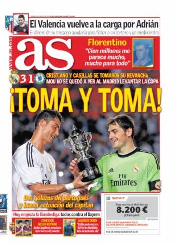 Las portadas de AS de agosto