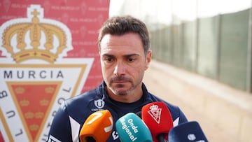 Adrián Colunga, entrenador del Real Murcia.