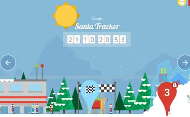 Google rastrea el recorrido de Santa Claus .