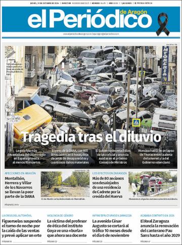 ¡°No camin¨¢is solos¡±: la prensa copa sus portadas con la cat¨¢strofe de la DANA