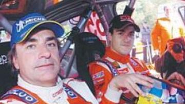 <b>SU PROTEGIDO. </b>En el rally que se disputó este año en Cataluña Carlos Sainz se convirtió, por unos instantes, en el copiloto de Dani Sordo.