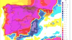Mapa de la variación Máxima de la temperatura en la Península y Baleares