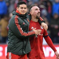 James Rodríguez en el 11 ideal de Kicker en fecha 25 de Bundesliga