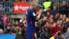 Iniesta, baja contra el Sporting