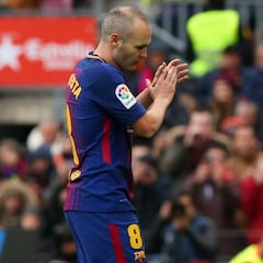 Iniesta, baja contra el Sporting