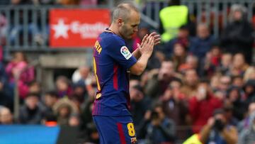 Iniesta, baja contra el Sporting