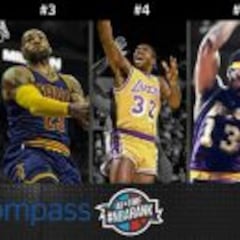 Jordan, el mejor de siempre; LeBron, por encima de Magic