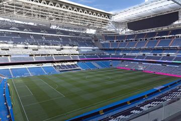 Panorámica del Santiago Bernabéu el jueves 31 de agosto por la tarde, a 48 horas del partido contra el Getafe.