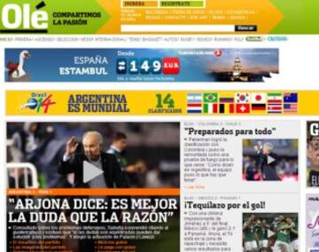 Portadas de la prensa extranjera