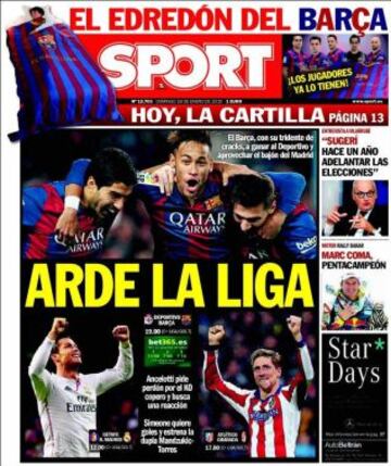 Portadas de la prensa deportiva