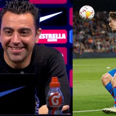 Xavi explica por qué Gavi juega con los cordones desatados