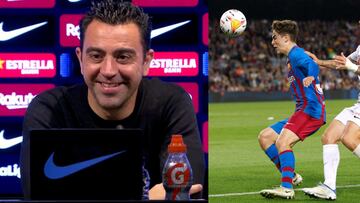 Xavi explica por qué Gavi juega con los cordones desatados