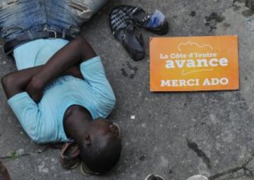 La ciudad de Abidjan se llenó de una multitud de marfileños deseosos de ver a su selección como campeones de África.