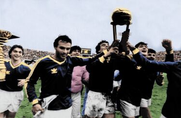 La Juve alzó la Copa de Europa tras derrotar al Liverpool en la trágica final de Heysel (1-0). Su rival en la Intercontinental fue el Argentinos Juniors, que llegó tras ganar la Libertadores ante el América de Cali en el partido de desempate en la tanda de penaltis. Considerado como uno de los grandes encuentros de la Copa Intercontinental, se resolvió en la tanda de penaltis, tras haber acabado el tiempo reglamentario con empate a dos tantos. Platini se encargó de transformar el penalti definitivo para darle el triunfo a la Vecchia Signora... y a Europa: un equipo del viejo continente no ganaba la Intercontinental desde que lo hiciera el Bayern en 1976.