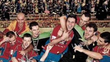 <b>GANADORES. </b>La Selección celebra su victoria ante Portugal.