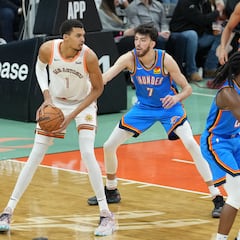 Wembanyama se rinde de nuevo ante los Thunder de Holmgren