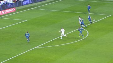 ?Hubo penalti de Cabral a Cristiano en el minuto 39?
