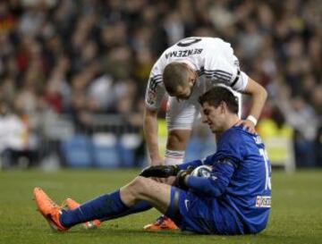 Courtois y Benzema.