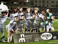 Once del Ceuta ante Las Palmas.