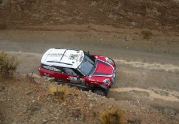 El finlandés Mikko Hirvonen durante la quinta etapa entre Tupiza y Oruro.