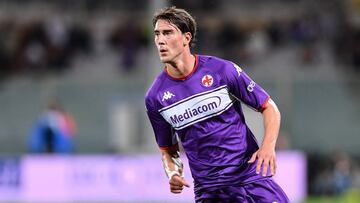 Vlahovic, en el Fiorentina-Nápoles.