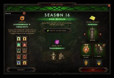 Diablo 3 presenta su temporada 16 y un nuevo parche