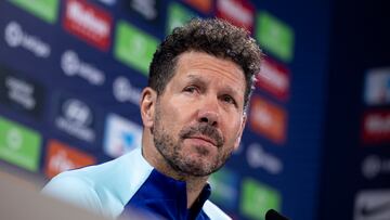 Simeone atendi¨® a los medios en la previa ante el Rayo Vallecano.
