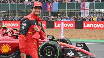 Carlos Sainz (Ferrari F1-75). Silverstone, Gran Bretaña. F1 2022.