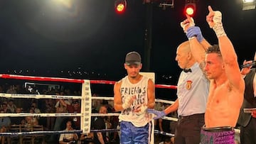 Gerson Larios y Jairo Noriega sobre el ring.