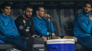 Gareth Bale, en el banquillo.