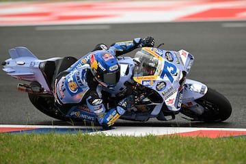 El piloto espa?ol, ?lex Mrquez, durante el Gran Premio.