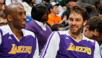 Kobe Bryant y Pau Gasol.