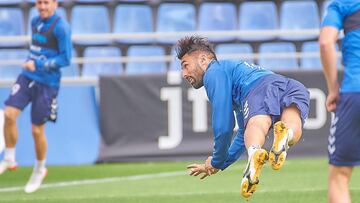 Gallego, en un entrenamiento