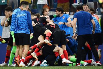 Los croatas celebraron el pase a los cuartos de final.