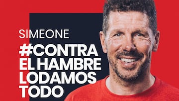 Campa&ntilde;a #ContraElHambreLoDamosTodo del Cholo en 2022.