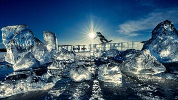 Crean un wakepark de hielo y nieve en el círculo polar ártico