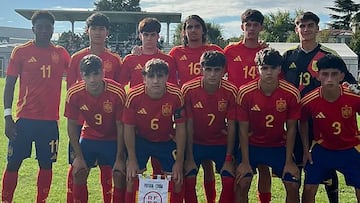 La Selección Sub-17, contra Portugal.