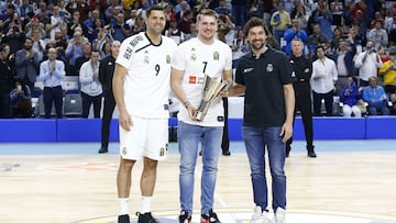 Luka Doncic, jugador de la NBA, visita el WiZink Center, pista del Real Madrid