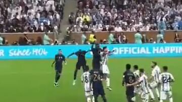 Amid French complaints that Lionel Messi should have had a strike chalked off, Argentinians are pointing to an apparent Dayot Upamecano handball before Kylian Mbappé's third goal.