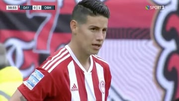 Mira la asistencia de James en la victoria de Olympiacos